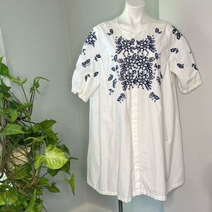 Asian Cotton Dress Large or One Size EUC